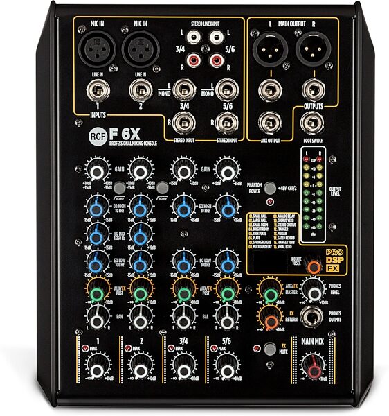 RCF F6X Analog Mixer with Effects, New, Action Position Control Panel