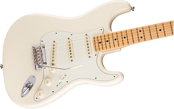 Fender American Pro Stratocaster Electric Guitar, Maple Fingerboard (with Case), Olympic White View 1