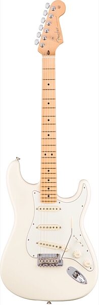 Fender American Pro Stratocaster Electric Guitar, Maple Fingerboard (with Case), Olympic White