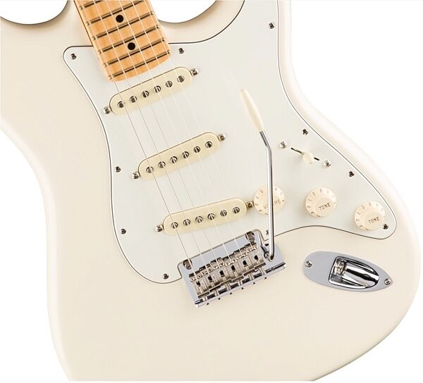 Fender American Pro Stratocaster Electric Guitar, Maple Fingerboard (with Case), Olympic White View 2