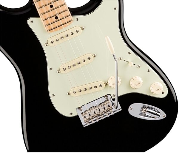 Fender American Pro Stratocaster Electric Guitar, Maple Fingerboard (with Case), Black View 4