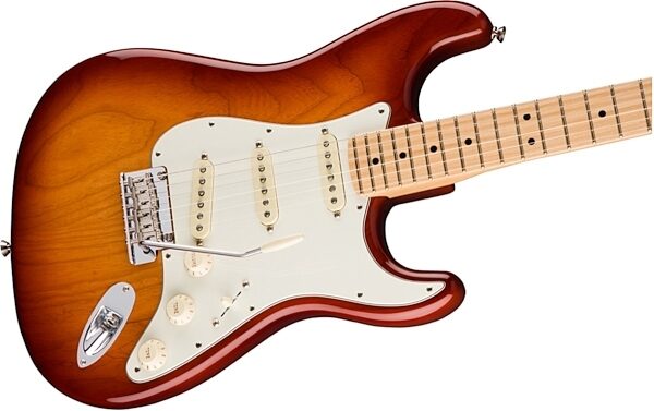 Fender American Pro Stratocaster Electric Guitar, Maple Fingerboard (with Case), Sienna Sunburst View 1