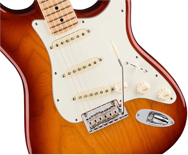 Fender American Pro Stratocaster Electric Guitar, Maple Fingerboard (with Case), Sienna Sunburst View 4