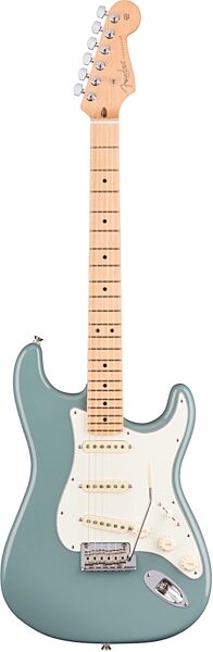 Fender American Pro Stratocaster Electric Guitar, Maple Fingerboard (with Case), Sonic Gray