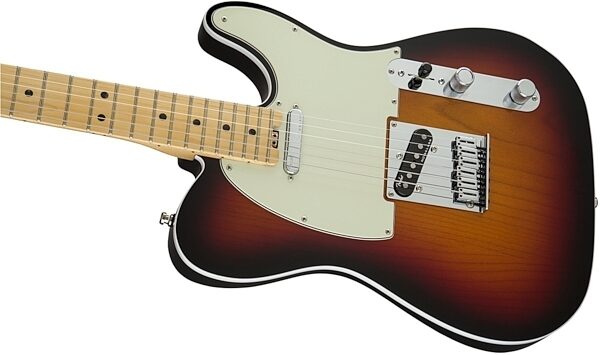 Fender American Elite Telecaster Electric Guitar (Maple, with Case), 3-Color Sunburst Body Left