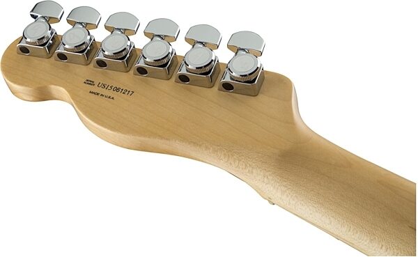Fender American Elite Telecaster Electric Guitar (Maple, with Case), 3-Color Sunburst Headstock Back