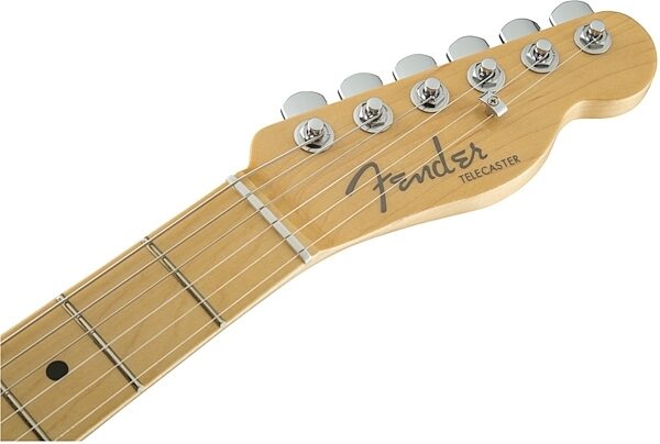 Fender American Elite Telecaster Electric Guitar (Maple, with Case), Autumn Blaze Metallic Headstock Front