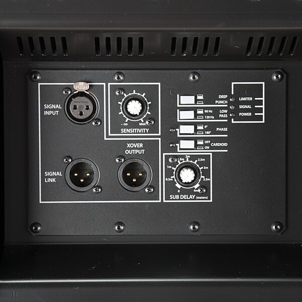 RCF SUB 8004-AS Powered Subwoofer (2500 Watts), New, Rear Panel Detail