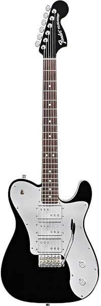 Fender J5 Triple Tele Deluxe Electric Guitar (with Gig Bag), Black