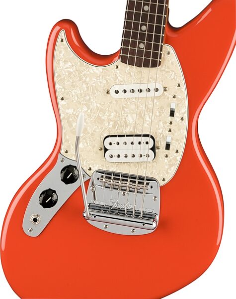 Fender Kurt Cobain Jag-Stang Electric Guitar, Left-Handed (with Gig Bag), Fiesta Red, Action Position Back