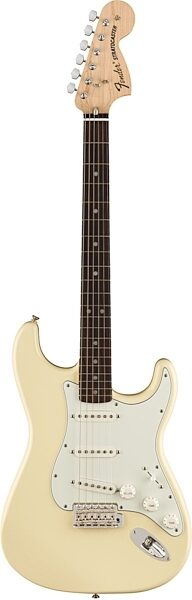 Fender Albert Hammond Jr Stratocaster Electric Guitar (with Gig Bag), Olympic White, Main