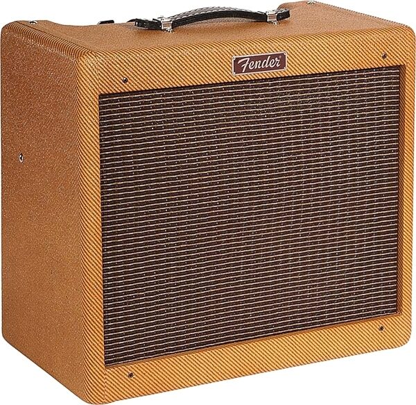 Fender Special Run Blues Junior Guitar Combo Amplifier (15 Watts, 1x12"), Lacquer Tweed, Angle