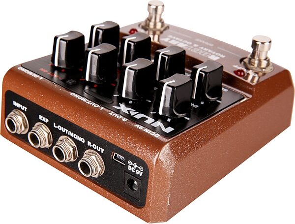 NUX Roctary Octave and Rotary Pedal, Angled Back