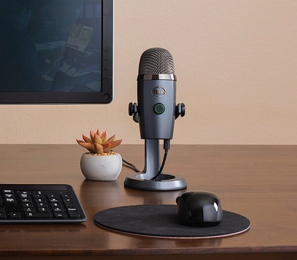 Blue Yeti Nano USB Microphone, Shadow Grey, In Use