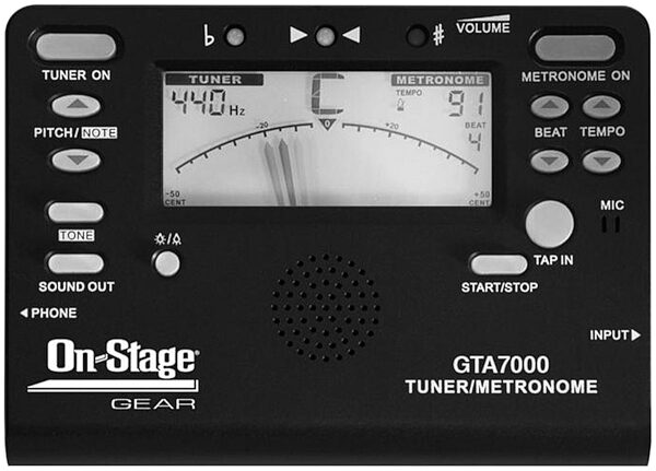 On-Stage GTA7000 Chromatic Tuner Metronome (with Tone Generator), New, Main