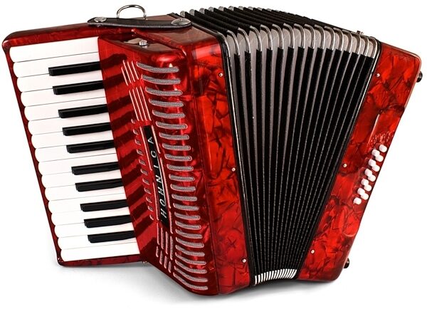 Hohner 1303-RED Piano 12 Bass Accordion, Pearl Red, Main