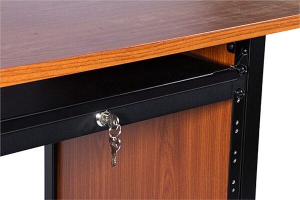 On-Stage Locking Shallow Rack Drawer, RDLS1000, 1-Space, Detail Front