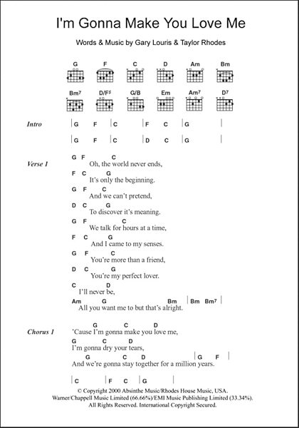 I M Gonna Make You Love Me Guitar Chords Lyrics Zzounds