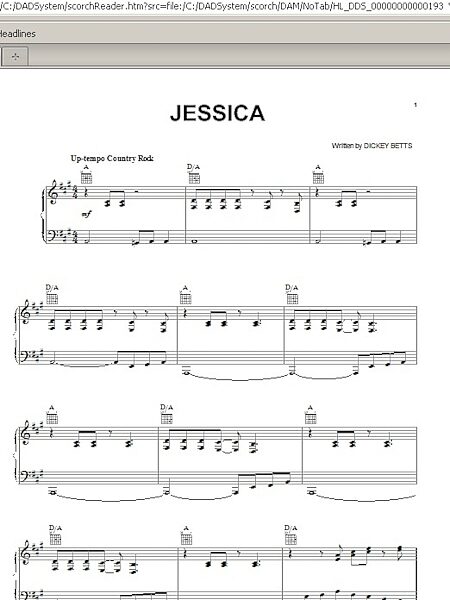 Jessica - Piano Solo, New, Main
