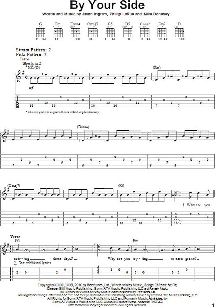 By Your Side - Easy Guitar with TAB, New, Main