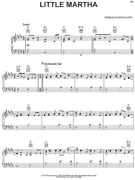 Little Martha - Piano/Vocal/Guitar, New, Main
