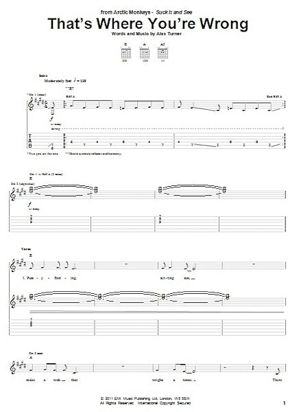 That's Where You're Wrong - Guitar TAB, New, Main