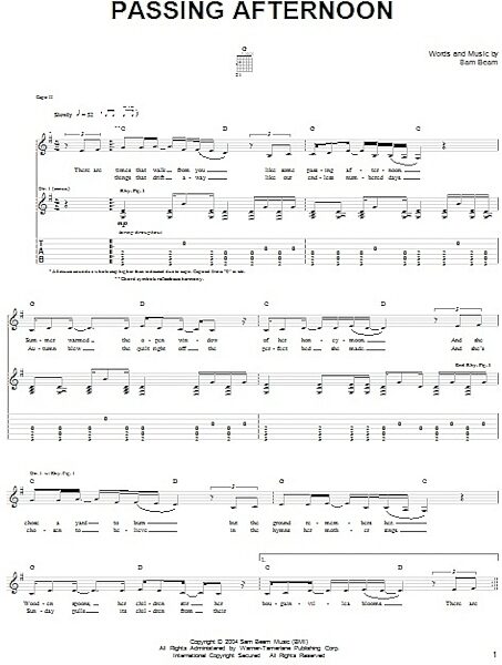 Passing Afternoon - Easy Guitar, New, Main