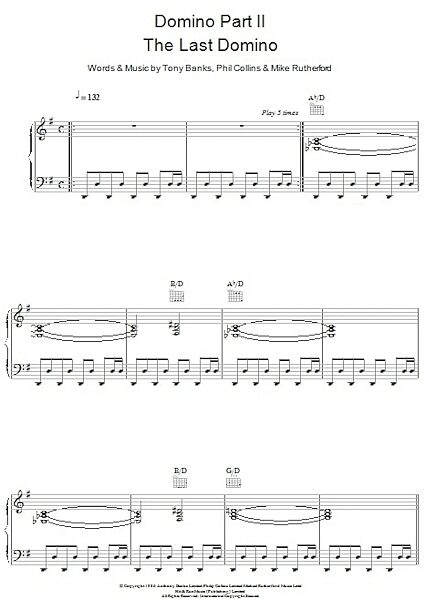 Domino Part 2: The Last Domino - Piano/Vocal/Guitar, New, Main
