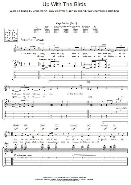 Up With The Birds - Guitar TAB, New, Main