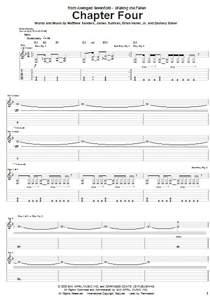 Chapter Four - Guitar TAB, New, Main