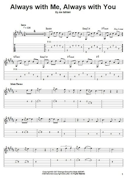 Always With Me, Always With You - Easy Guitar with TAB, New, Main