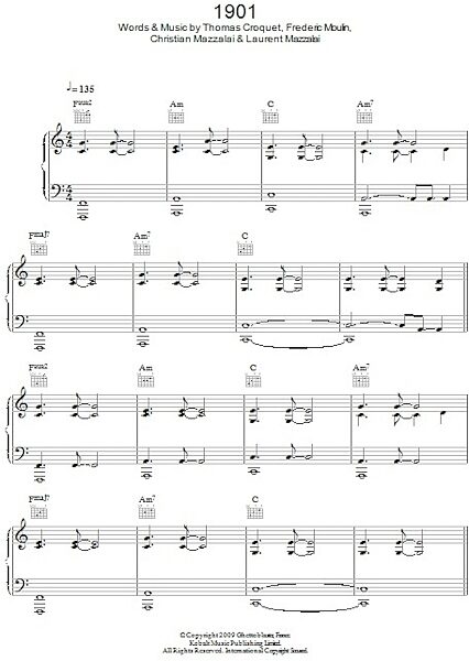 1901 - Piano/Vocal/Guitar, New, Main