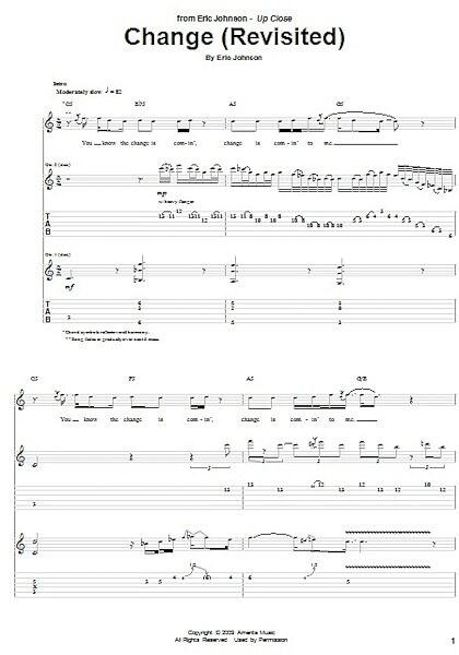 Change (Revisited) - Guitar TAB, New, Main