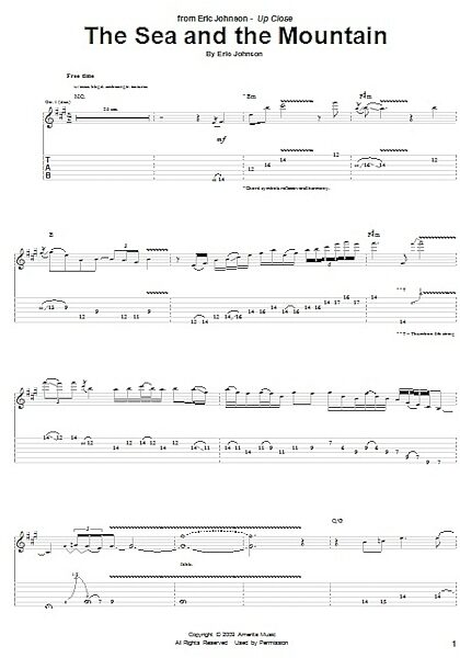 The Sea And The Mountain - Guitar TAB, New, Main