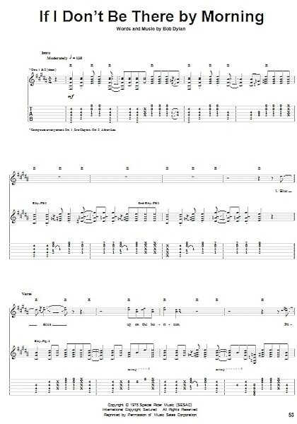 If I Don't Be There By Morning - Guitar TAB, New, Main