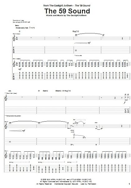The 59 Sound - Guitar TAB, New, Main