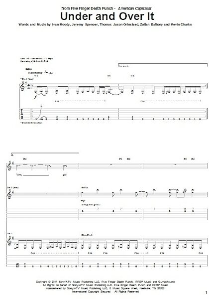 Under And Over It - Guitar TAB, New, Main