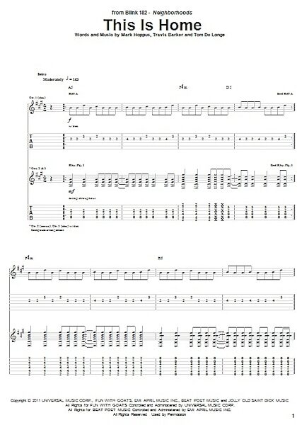 This Is Home - Guitar TAB, New, Main