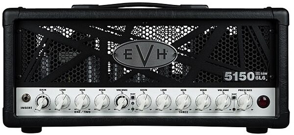 EVH Eddie Van Halen 5150 III 50 Watt 6L6 Tube Guitar Amplifier Head, Black, Main