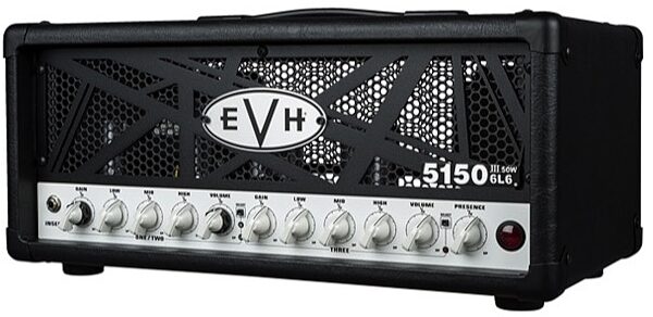 EVH Eddie Van Halen 5150 III 50 Watt 6L6 Tube Guitar Amplifier Head, Black, View