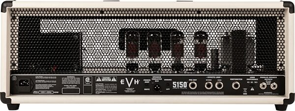 EVH Eddie Van Halen 5150 Iconic Series Tube Amplifier Head (80 Watts), Ivory, Rear