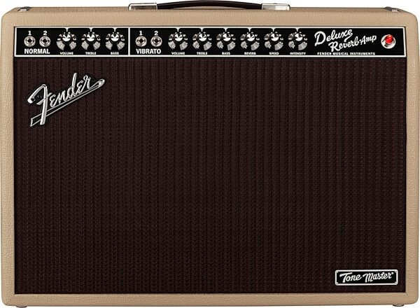 Fender Tone Master Deluxe Reverb Digital Guitar Combo Amplifier, Blonde, Action Position Back
