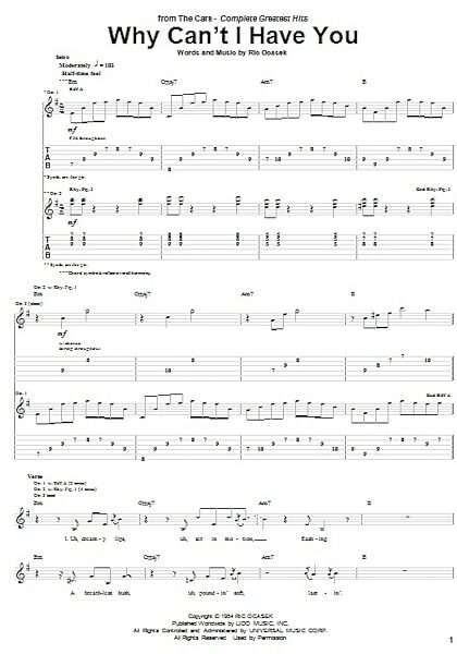 Why Can't I Have You - Guitar TAB, New, Main