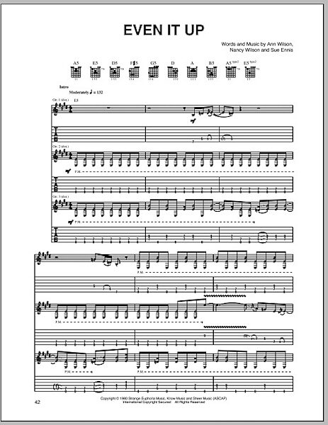Even It Up - Guitar TAB, New, Main