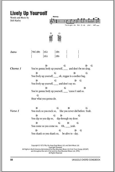 Lively Up Yourself Ukulele Chords Lyrics Zzounds