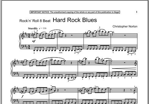 Hard Rock Blues - Piano Solo, New, Main