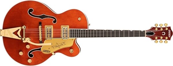 Gretsch G6120TG Players Edition Nashville Electric Guitar (with Case), Orange Stain, Action Position Front