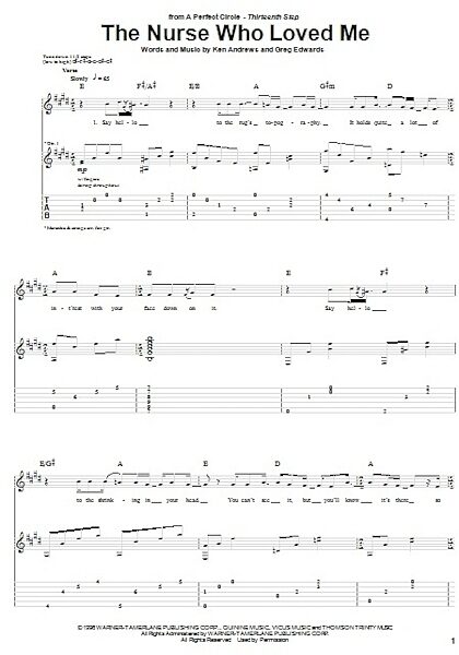 The Nurse Who Loved Me - Guitar TAB, New, Main