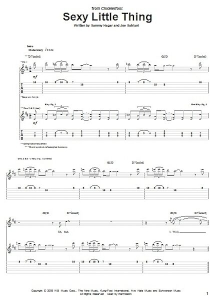 Sexy Little Thing - Guitar TAB, New, Main