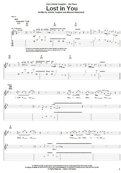 Lost In You - Guitar TAB, New, Main